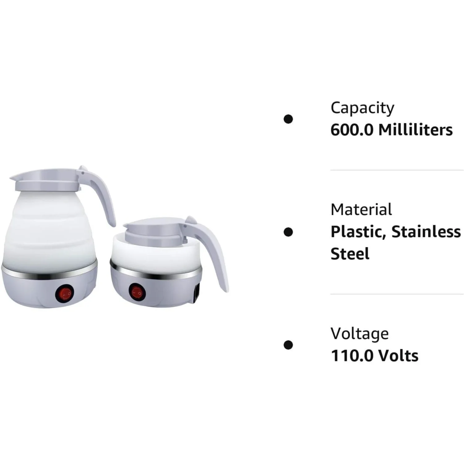 Portable Travel Foldable  Kettle Collapsible Water Boiler For Coffee Tea Fast Water Boiling Pot 110V