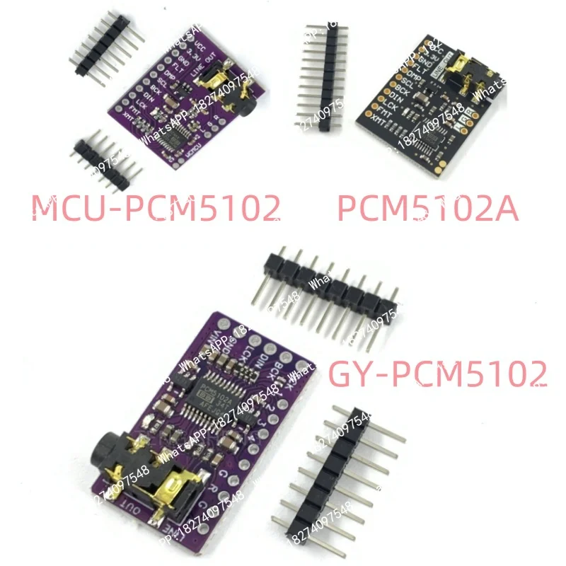 GY-PCM5102 PCM5102 PCM5102A DAC Sound Card Board pHAT 3.5mm Stereo Jack 24 Bits Digital Audio Module for Raspberry Pi Beyond