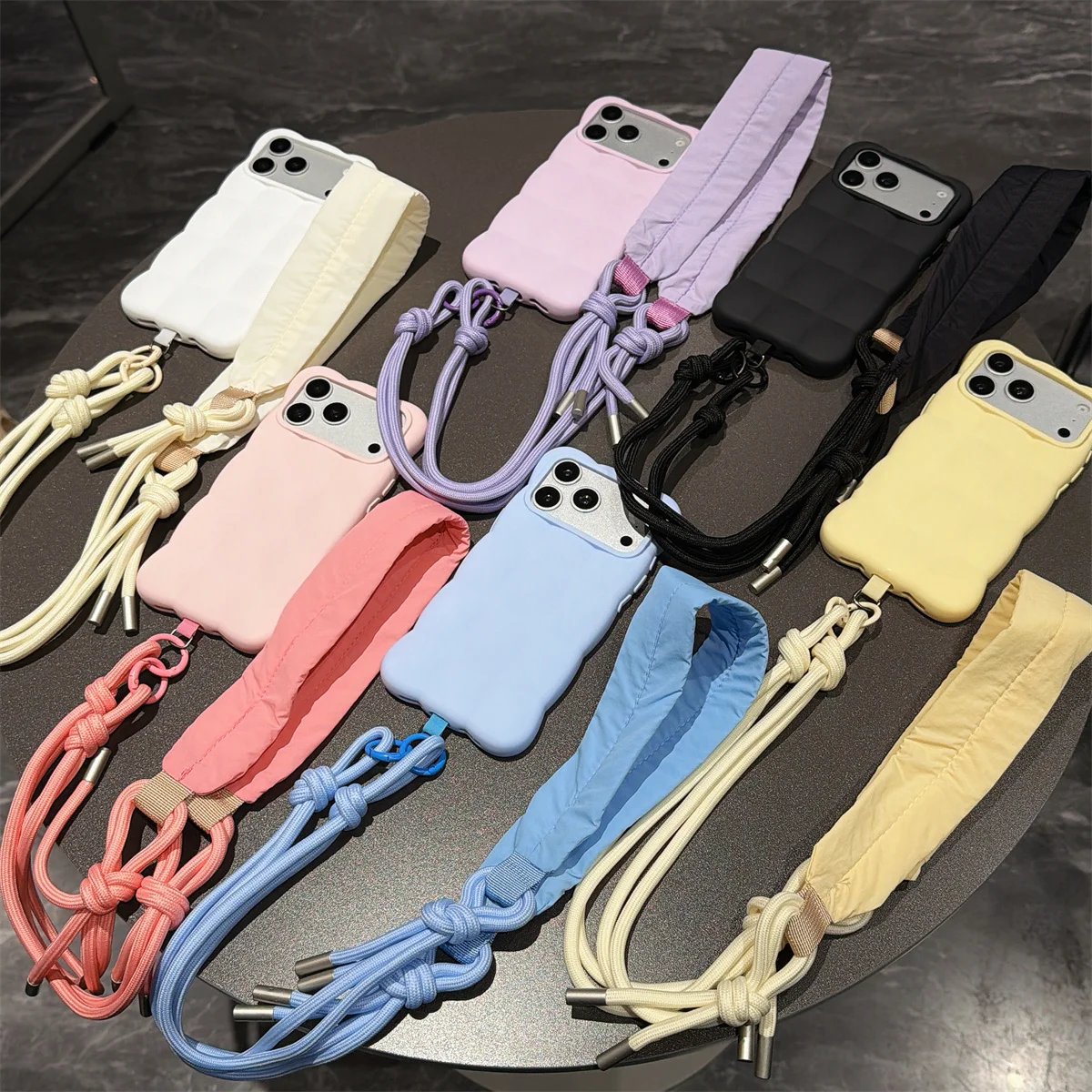 Lanyard Phone Case For iPhone 18 Pro Max 17 16 15 Plus 14 13 Air Crossbody Neck Cord Strap Anti-loss Shockproof Protection Cover