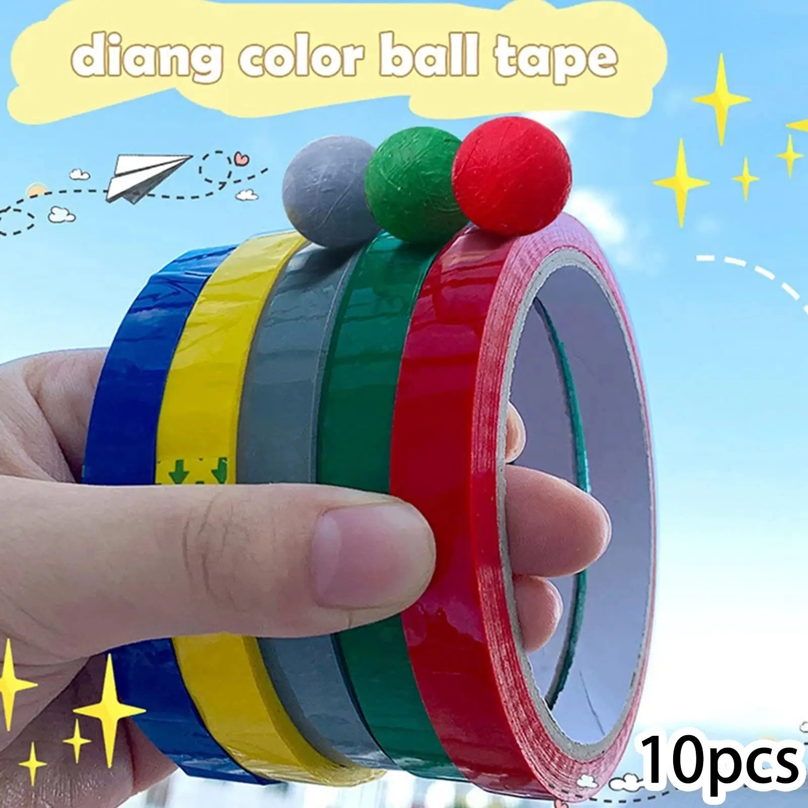 10x Decompression Toys Educational Sticky Ball Tapes Educational Toy