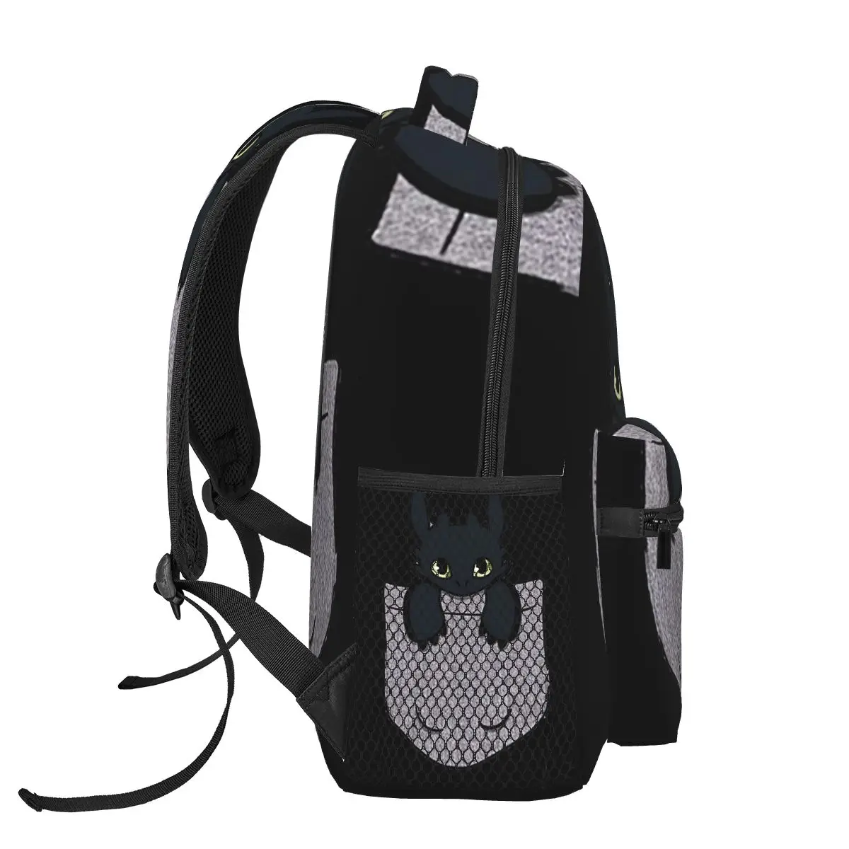 Toothless In Pocket Backpack-gigapixel-standard-scale-4_00x Backpacks Boys Girls Bookbag School Bags Rucksack Shoulder Bag