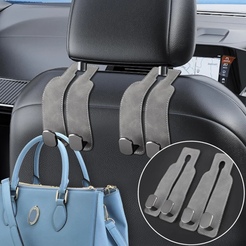 

Universal 2 in 1 Metal Car Seat Headrest Hook Seat Back Storage Double Hook Small Hook for Backpack Car Interior Decoration
