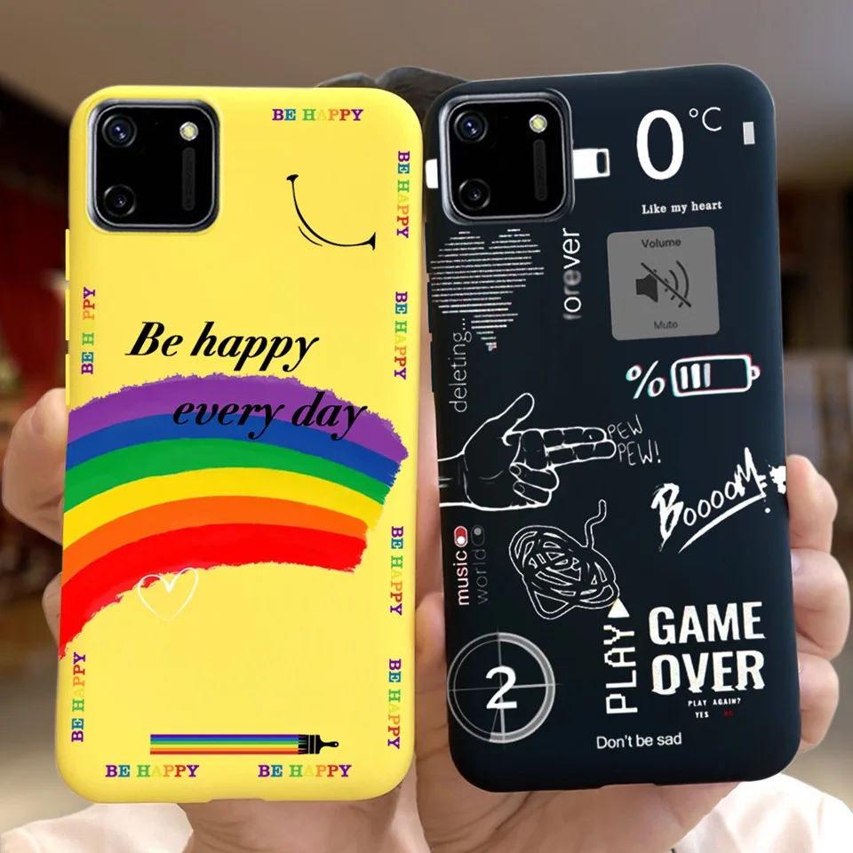 For Realme C11 2021 Case Realme C21 C21Y C25Y C25S C25 Back Cover Cartoon Cute Bumper For Child Soft TPU Shockproof Fundas Coque