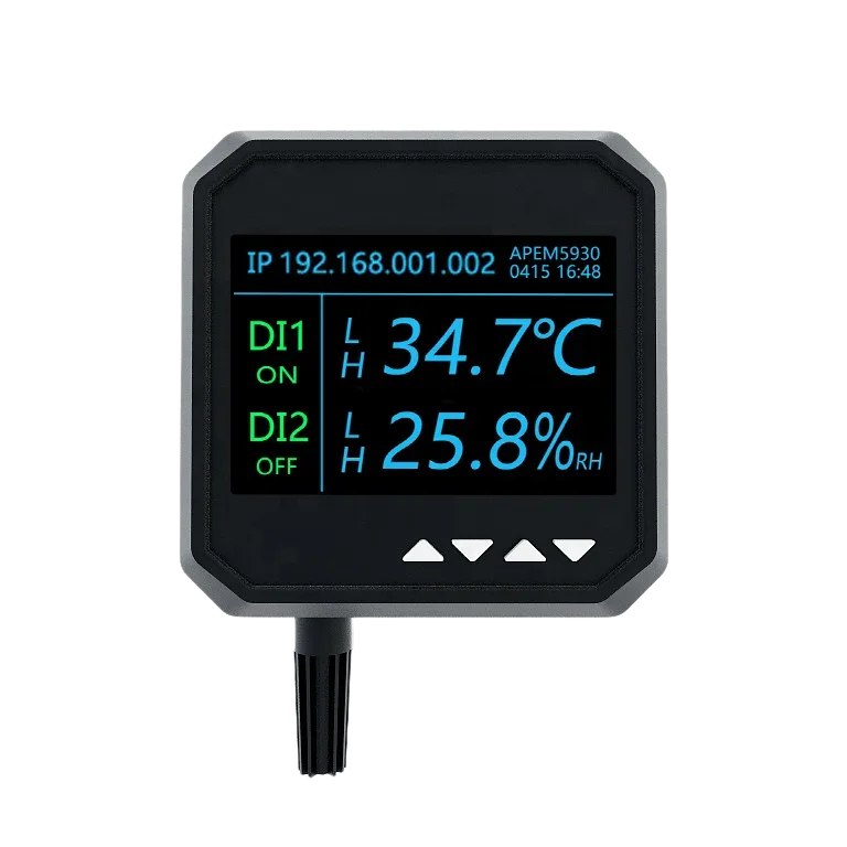 POE Ethernet RJ45 Connector Temperature And Humidity Sensor Snmp MQTT TCP IP UDP Rs485 Data Logger Monitor