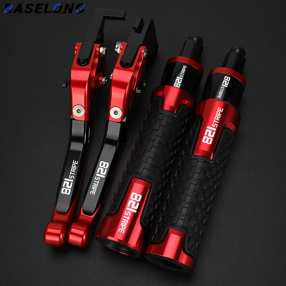 

For DUCATI 821 Stripe 821Stripe 2014 2015 2016 2017 Motorcycle Alumiunm Adjustable Clutch Brake Levers Handle Bar End Grips Caps