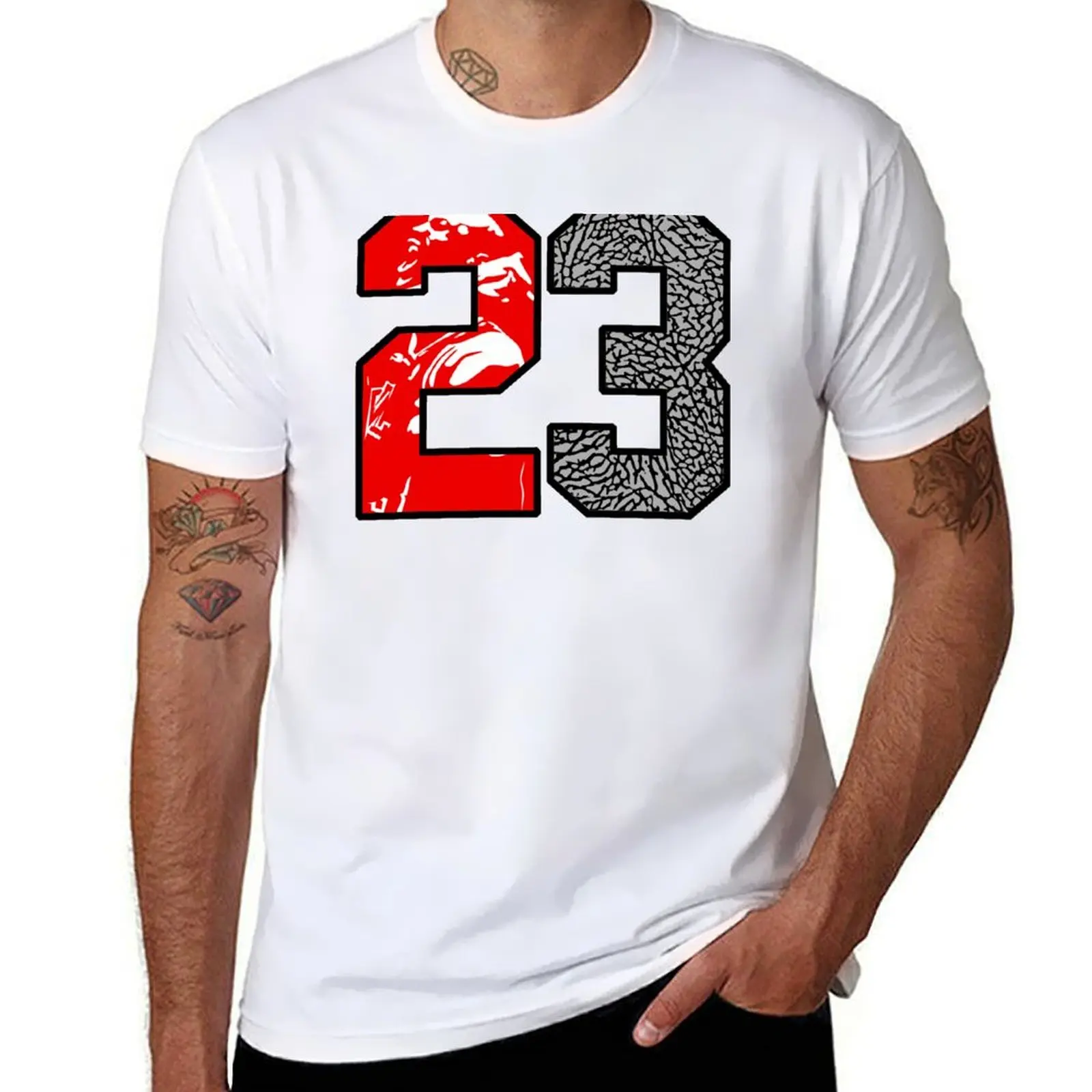 

23 Cement T-Shirt g man t shirts for men man t shirt designer cotton t shirts high quality T-Shirt