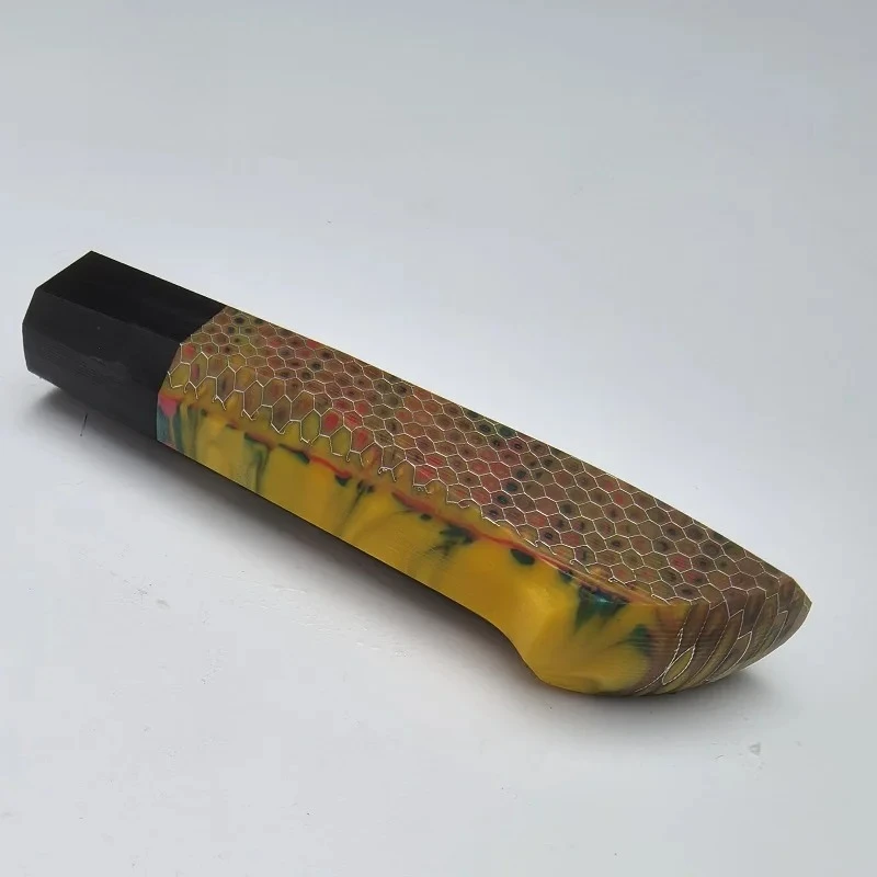 New Style One-Piece Kitchen Knife Handle Handmade Honeycomb Pattern Octagonal Resin Composite Handle