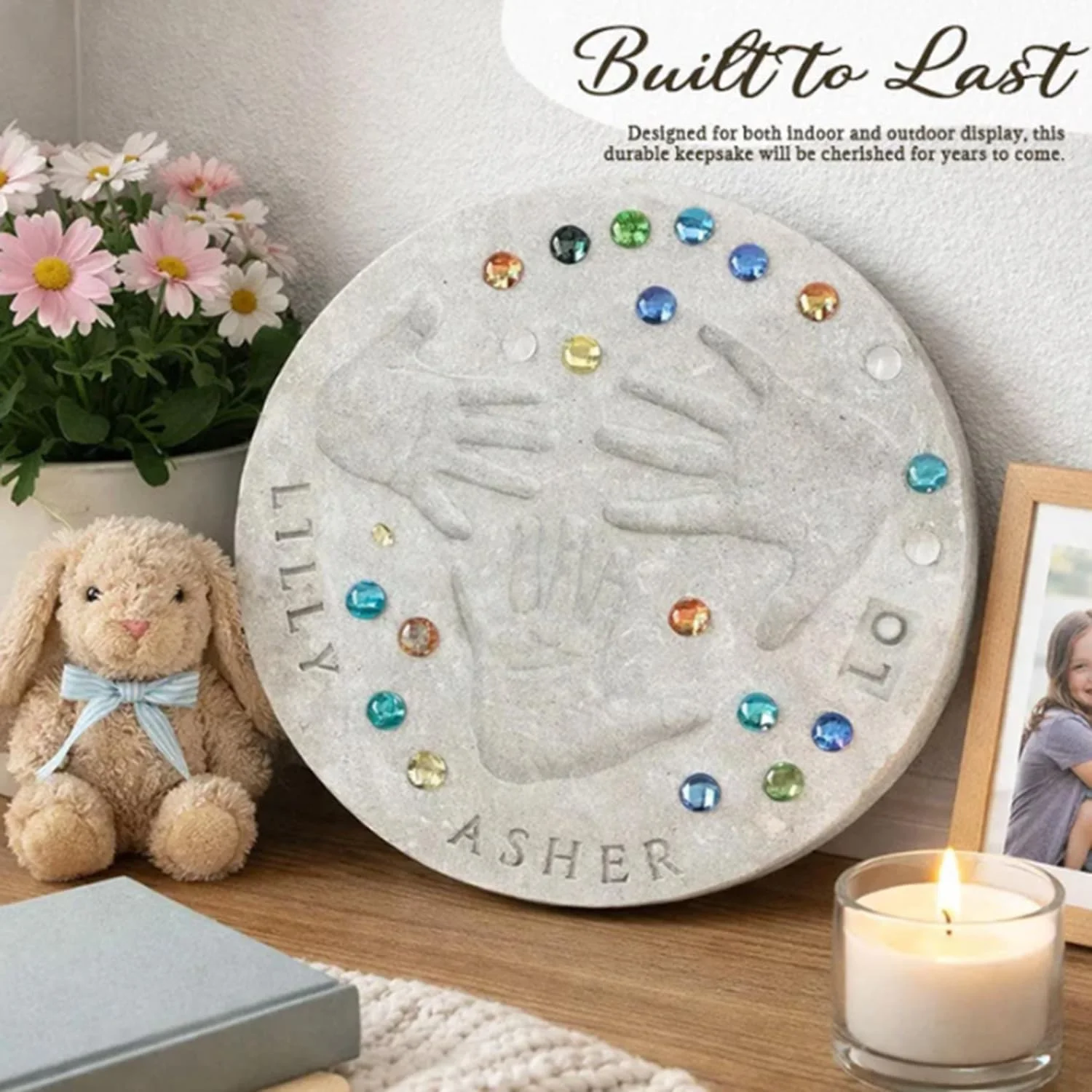 Art Craft Mother'S Day - ชุดงานฝีมือพิมพ์มือวันแม่ ของที่ระลึกสำหรับครอบครัว งานศิลปะ DIY แผ่นพิมพ์มือสำหรับเด็กและผู้ใหญ่ ใช้ได้ทั้งในบ้านและนอกบ้าน
