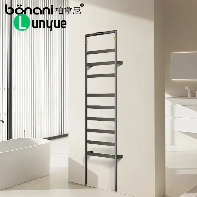 Luxury Stainless Steel Wall Mounted Electric Towel Rack IPX4 Waterproof Lightweight Smart Heating For Villa Hotel Bathroom