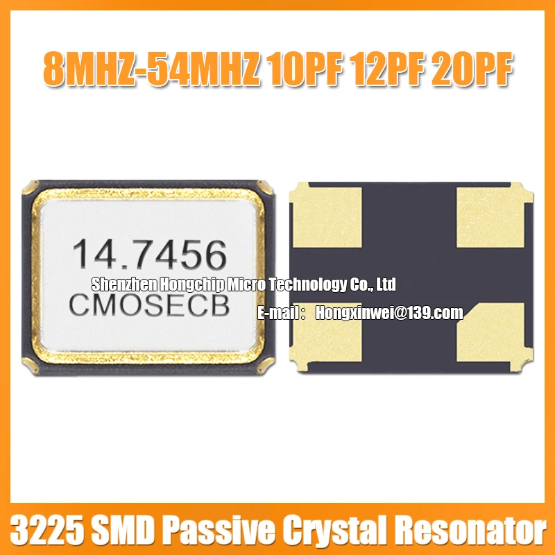10-шт-3225-м-147456-МГц-smd-пассивный-Кристальный-резонатор-8pf-10pf-12pf-20pf-10ppm-2p-Высокоточный-Кварцевый-резонатор