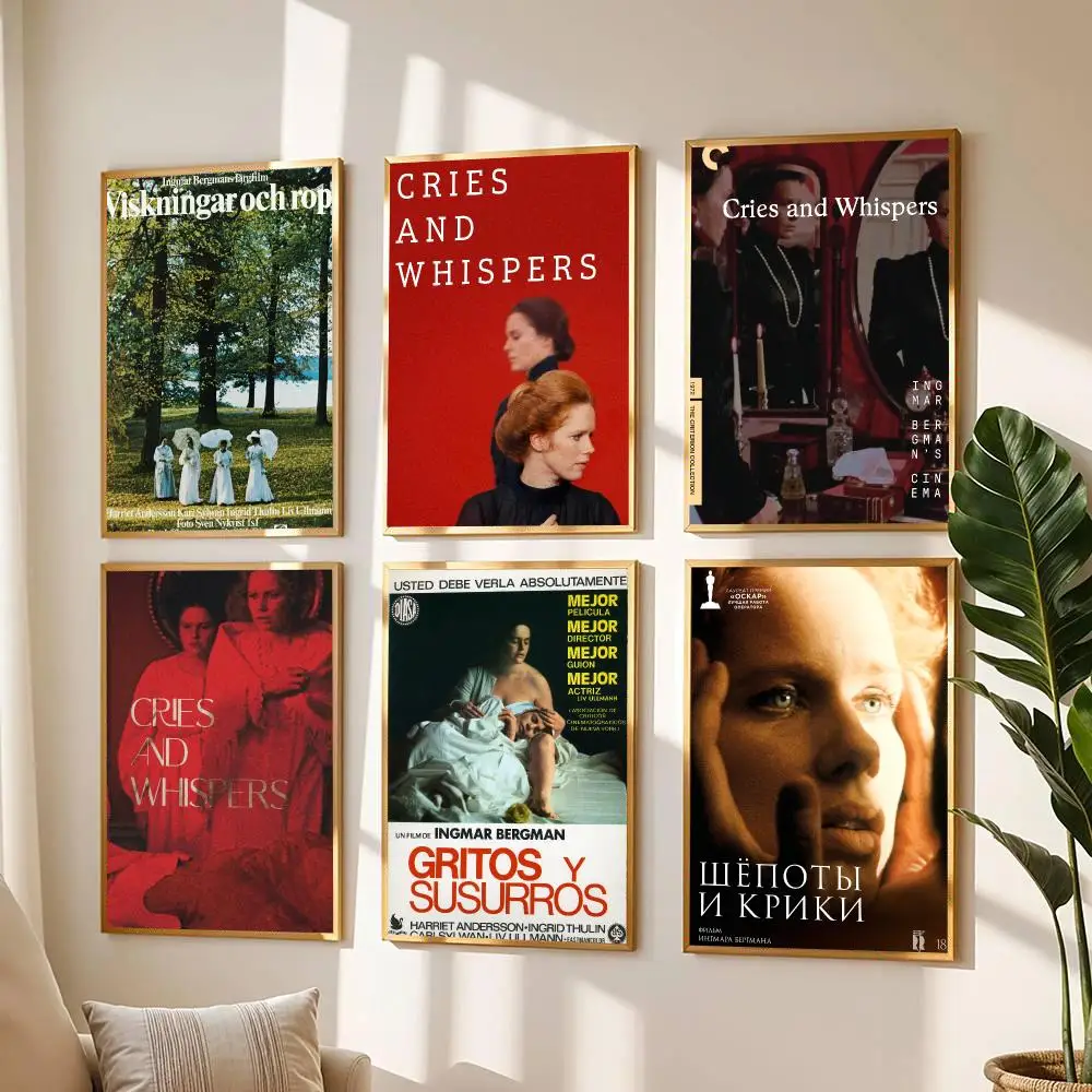 classic movie C-Cries And Whispers 1972-S Poster Modern Wall Decal for Living Room Cafe Office Bar and Bedroom