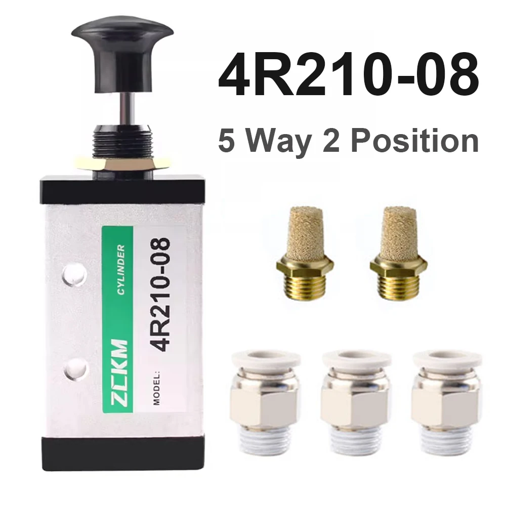 

4R210-08 Manual valve 5 Way 2 Position Push and pull Pneumatic switch of directional valve