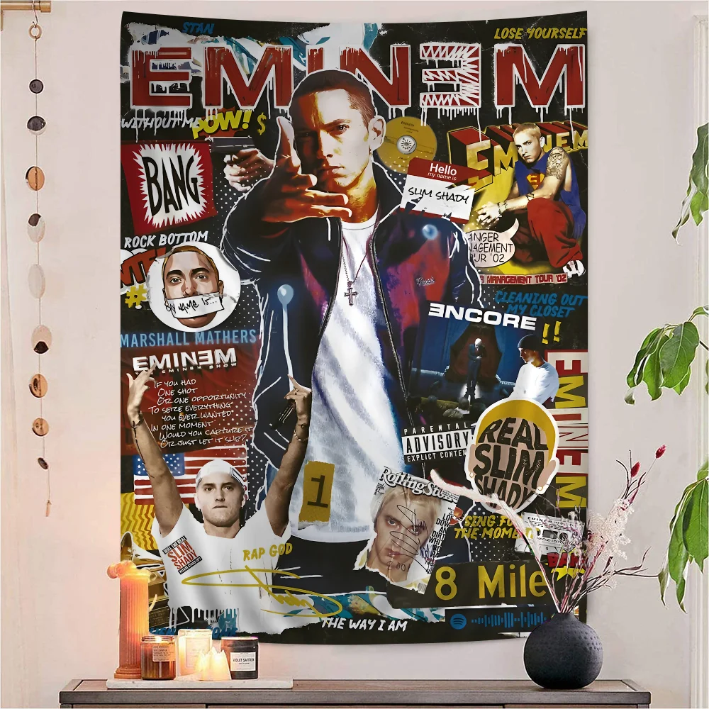 

Super Rapper E-Eminems Anime Tapestry for Living Room Home Dorm Decor Home Decor