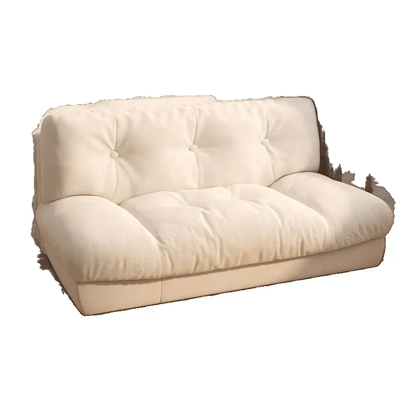 

Bedroom sofa small apartment living double cream wind cloud rental house