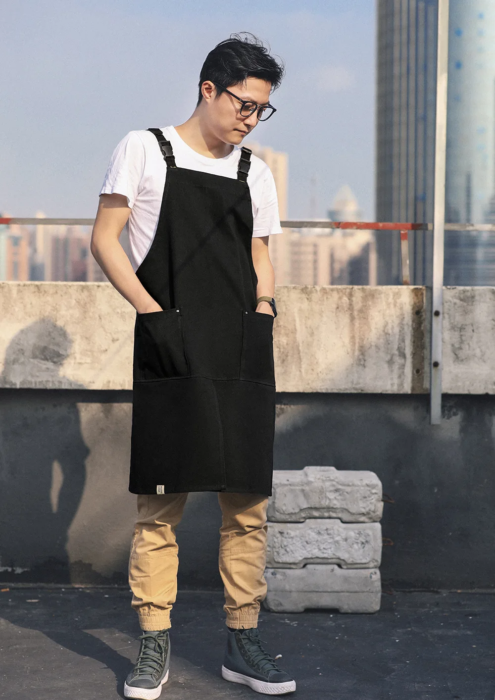 Waterproof Apron for Kitchen Chef, 100% Cotton, Gardening, Florist Baking, Coffee Shop, Ceramics Handwork, Restaurant Waiter