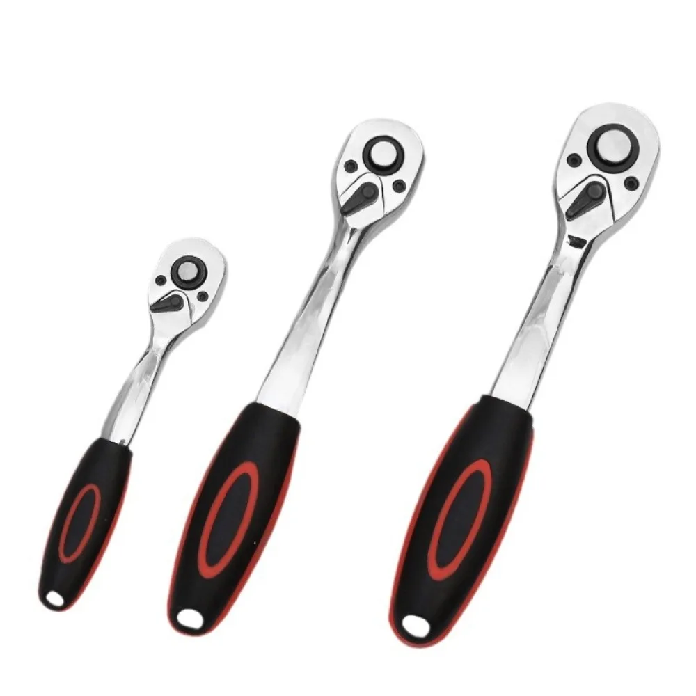 Versatile Ratchet Wrench For ZHCY Telescopic Quick Release Handle Dual Drive Socket Wrench Repair Tool Chrome Finished
