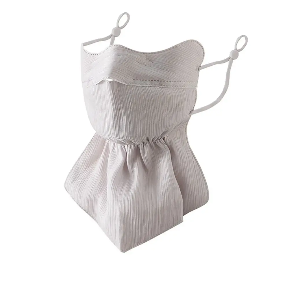 Fashion Anti-UV Ice Silk Mask Quick Drying Breathable Face Cover Neck Protection UPF50+ Hanging Ear Scarf for Women