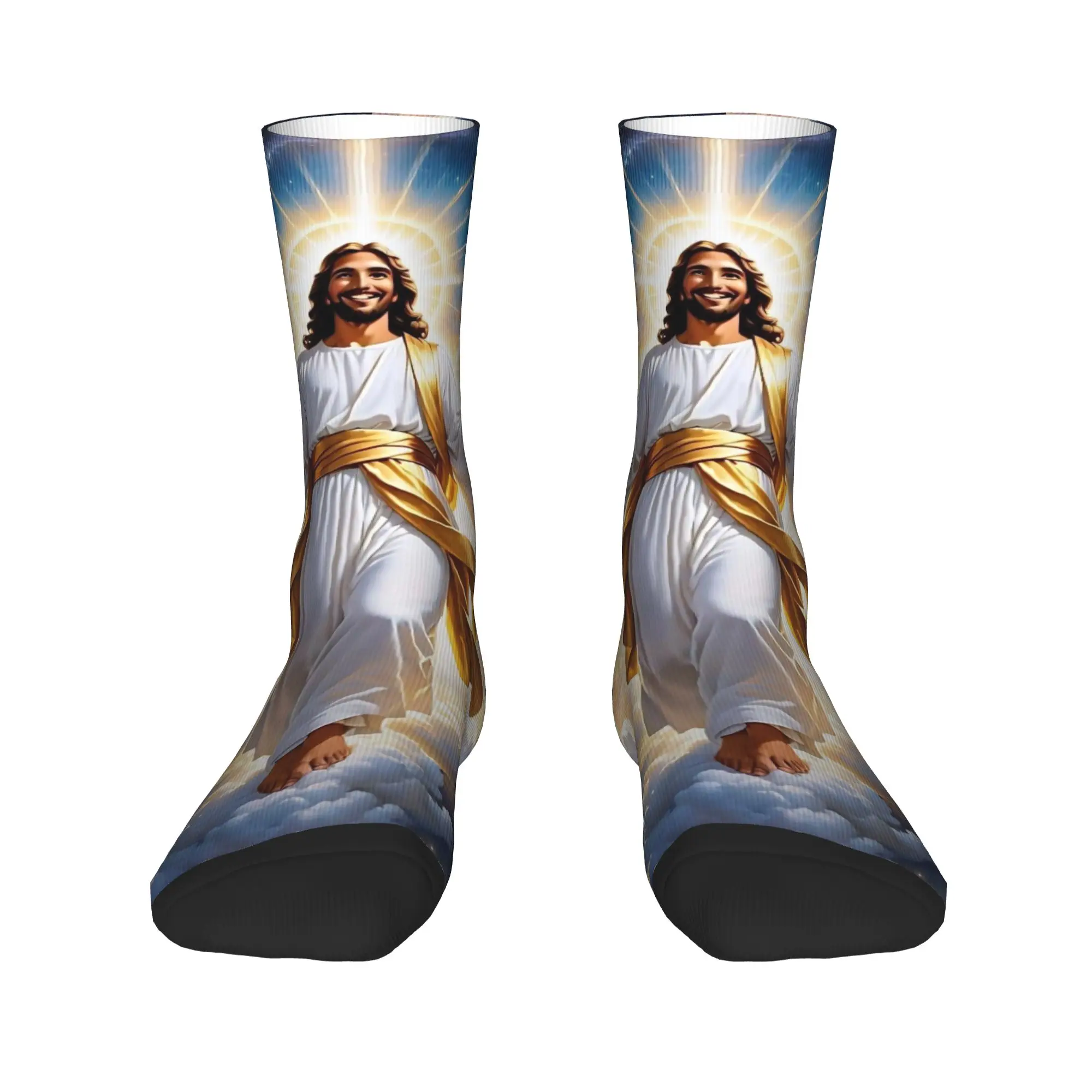 يسوع الارتفاع طباعة الجوارب جوارب القوطية الكبار الرجال متوسطة لينة تسلق الجوارب الخريف نمط مكافحة العرق الجوارب