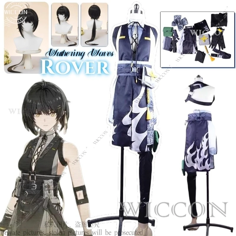 Rover Game Wuthering Waves Cosplay Rover Costume Wig Heroine Vessel of Sound Resonator New Role Play Roles Halloween Full Set