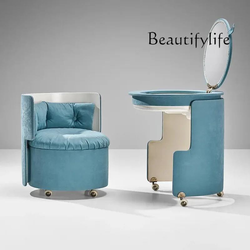 

Простой и современный подвижный комод для виллы, светлый роскошный дизайнерский высокий смысл, встроенный небольшой косметический столик и стулья для хранения