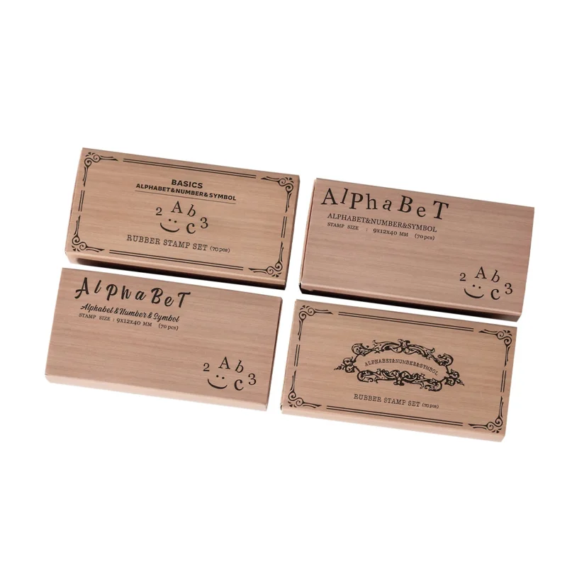 Journal GO 70 pièces/ensemble en bois caoutchouc Alphabet lettre numéro timbre ensemble pour carte Collage indésirable Journal Scrapbooking bricolage sceau Standard