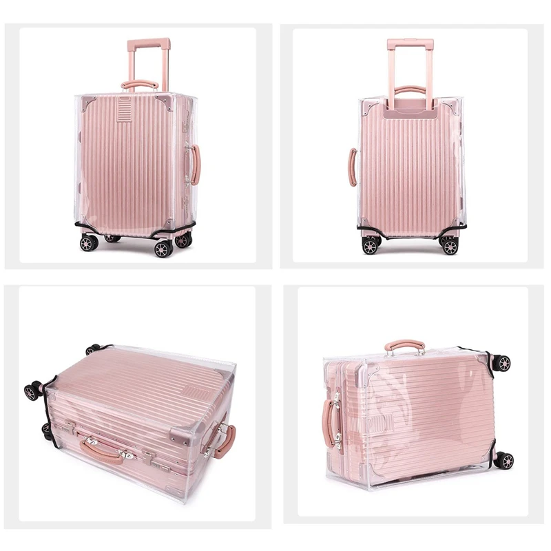 18-30inch Luggage Covers Full Transparent Protector Waterproof Thickened Suitcase Cover PVC Rolling Cover Travel Accessories