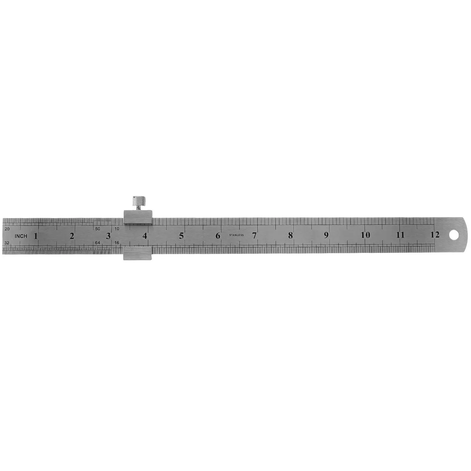 Thickened Steel Plate Ruler Stainless Metal Tools for Cutting Positioning Block Metric School Office Home