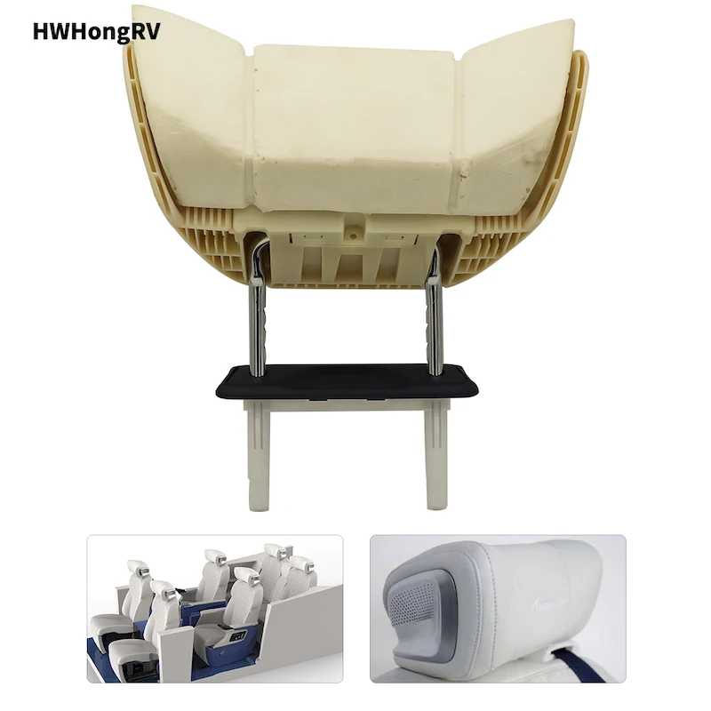 Electric VIP auto seat headrest pillow can built in little equipment inside