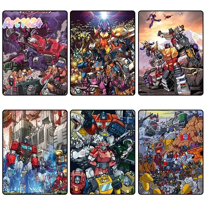 Movie Transformers Decorative Painting Poster Sci-fi Retro Car Portrait Cover Pattern Canvas Printing Living Room Holiday Gift