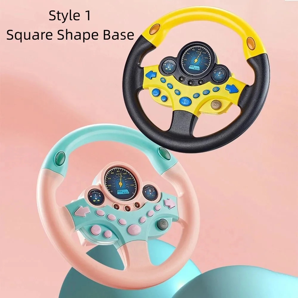 พวงมาลัยเด็กสร้างสรรค์ 360 °   เสียงหมุนและแสงจำลองการขับรถของเล่นมอนเตสซอรี่แบบโต้ตอบ