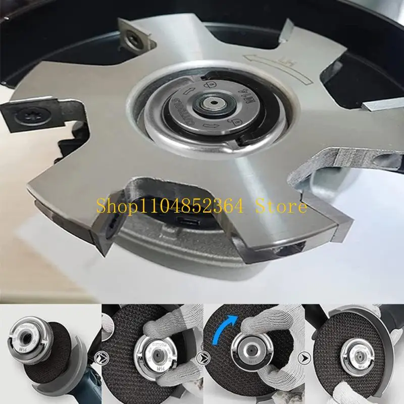 

652F Grinder Locking Plate M14 Grinder Locking Nut Locking Plate Inner Outer Flange Clamp Quick Release Nut