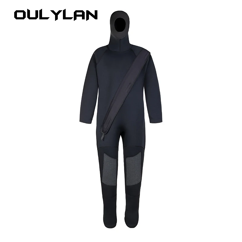 

Wetsuits Men 3mm Neoprene Hooded Super Stretch Diving Suit Hoodie Spearfishing Scuba Diving Suits Black Size L-XXL