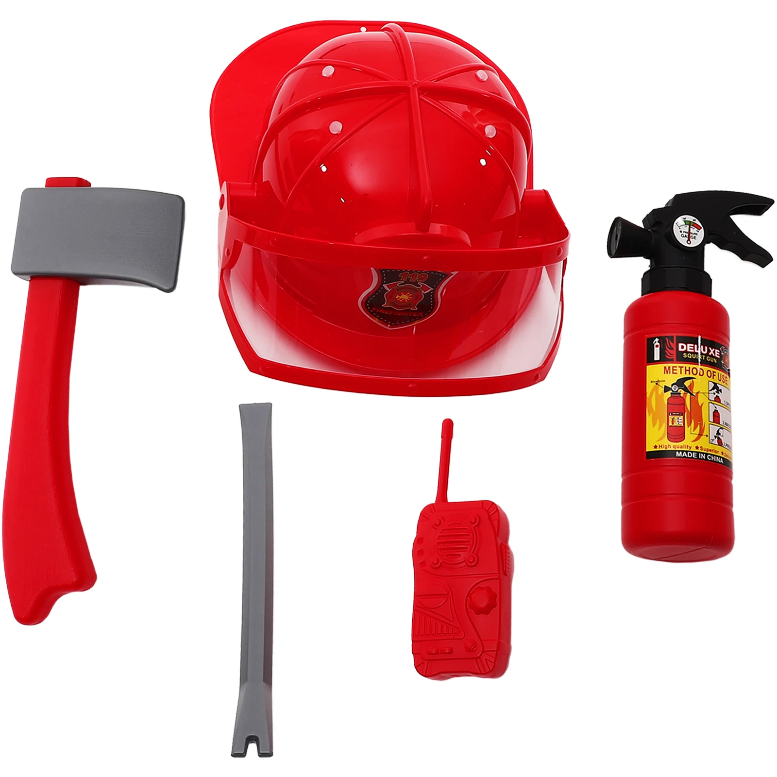 

Firefighting Costume Fireman Role Play Firefighter Gear Firemen Pretend Accessories Hat Dress up for
