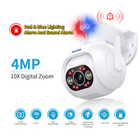 ESCAM PT304 iCam365 4MP 1440P 10X Zoom Sound&Light Alarm Full Color  IP Camera AI Humanoid Detection Security CCTV Baby Monitor