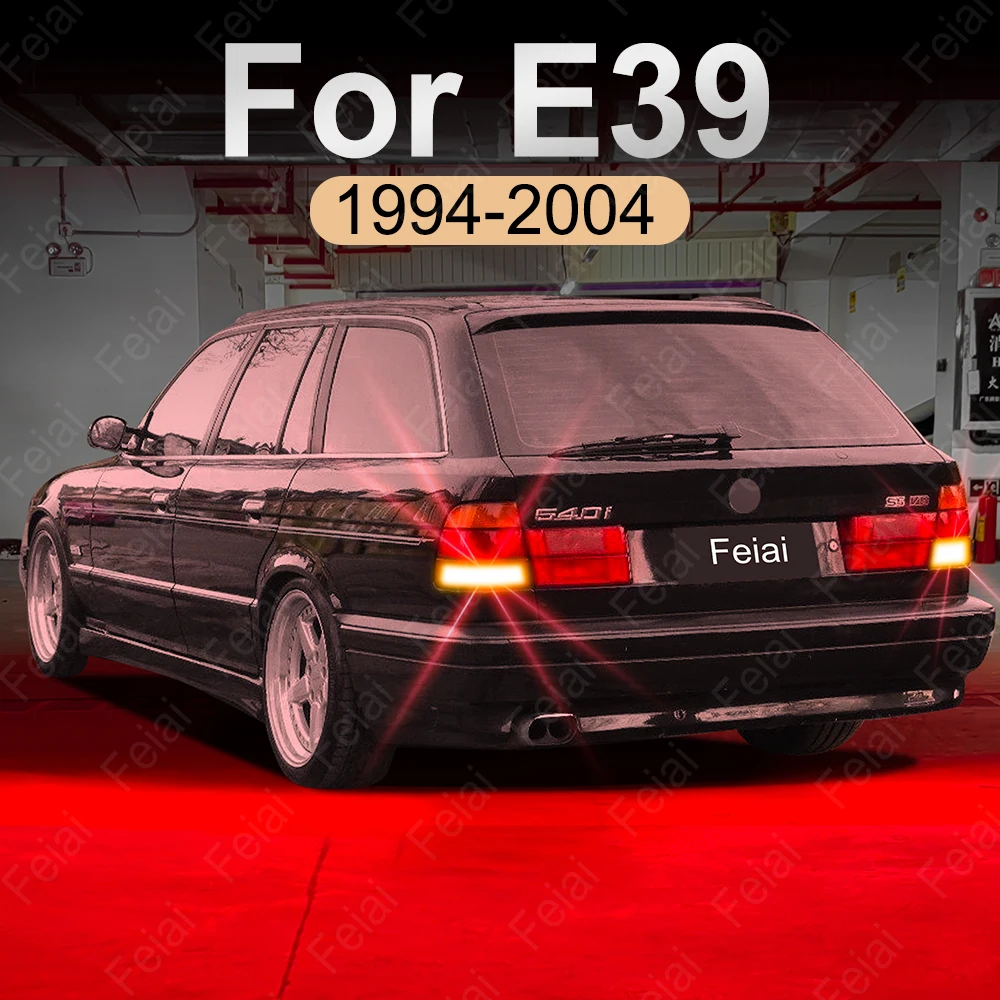 

Светодиодные лампы стоп-сигналов для BMW E39 1994-2004, аксессуары E39, светодиодные стробоскопические лампы стоп-сигналов, красные