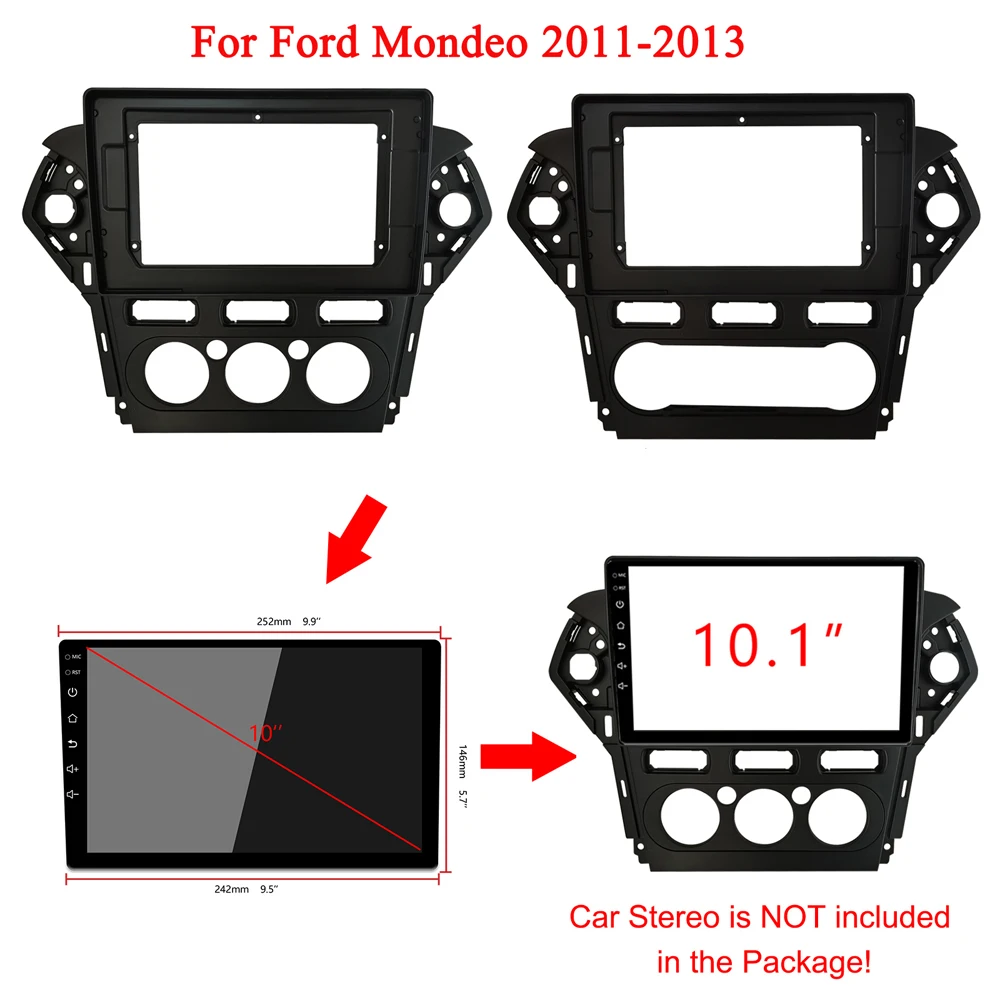 

10.1inch android Car Radio Fascia for Ford mondeo 2011-2013 car DVD Stereo Frame Plate Adapter Mounting Dash Installation Bezel