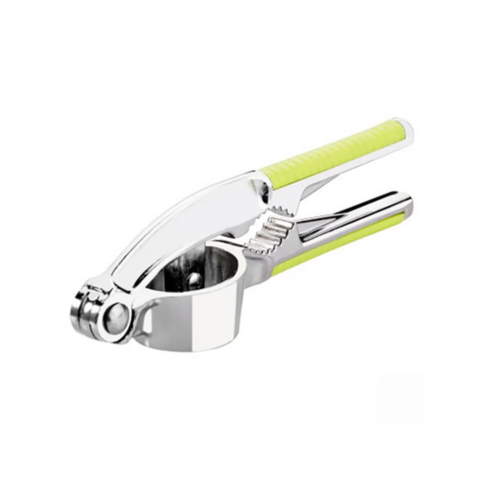 Garlic Press Ginger Press Mincer Crusher Chopper Garlic Press Crusher with Walnut Open Tools(Green) mince crusher