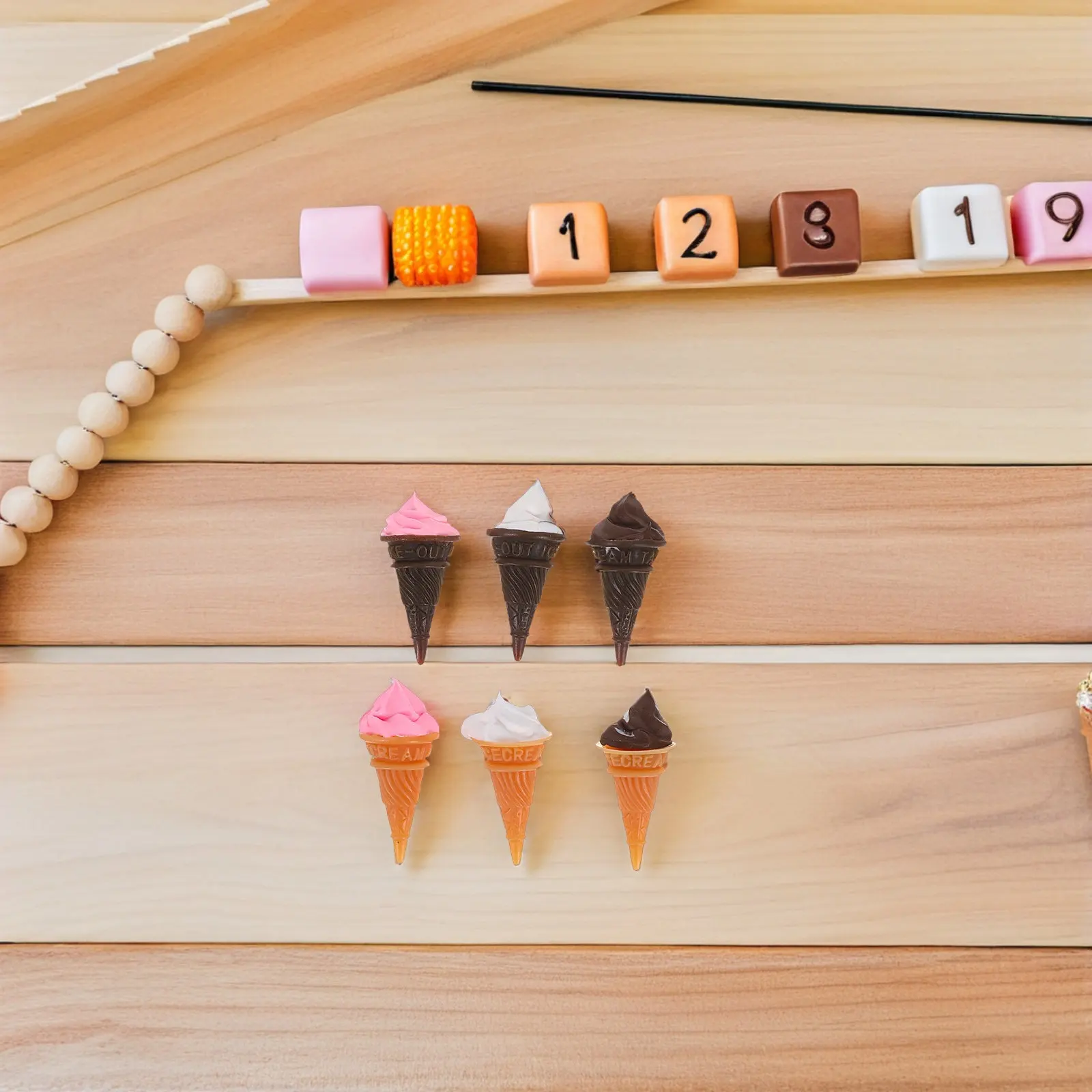 12Pcs Miniature Resin Ice Cream Decorations for Dollhouse Kitchen Decor Tiny Dessert Props Micro Landscape Accessories view 3
