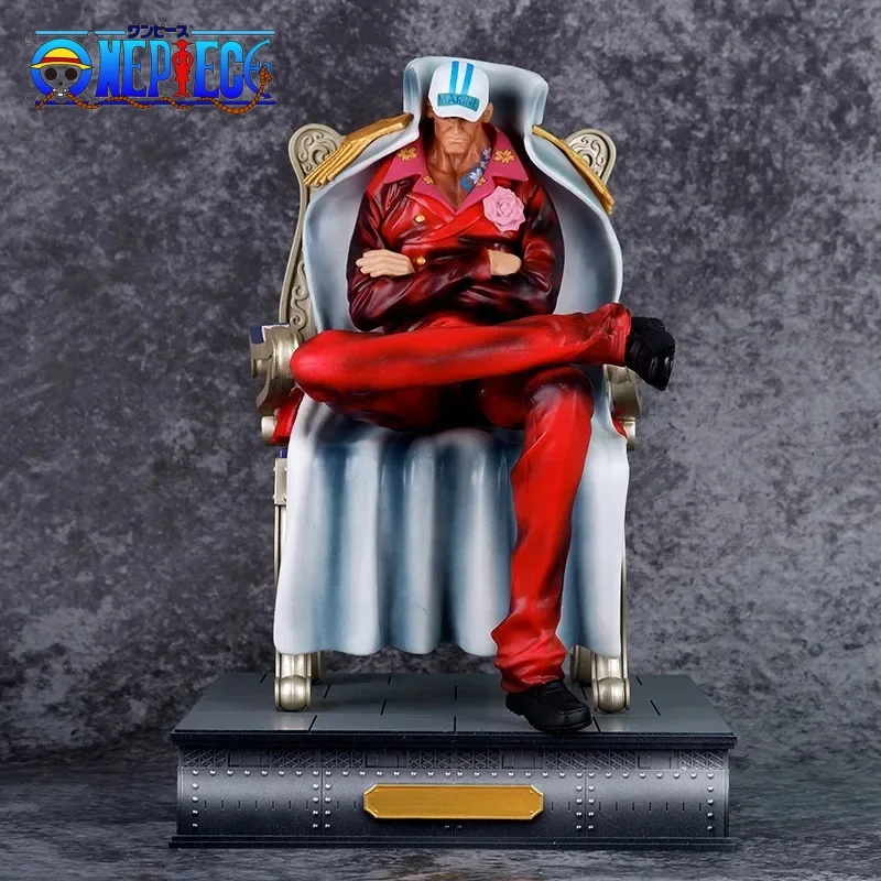 

29cm One Piece Anime Figure Admirals Kizaru Akainu Aokiji Figures Statue Figurine Collectible Model Decoration Toy Kids Gift