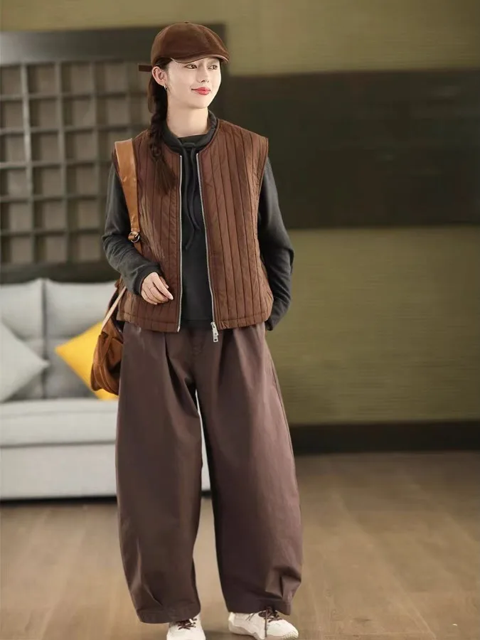 أصيلة خريف شتاء Thiened مبطن سترة Jaet Faionable زيبر Wirel سترة مفتوحة ملابس خارجية سترة طول منتظم #2