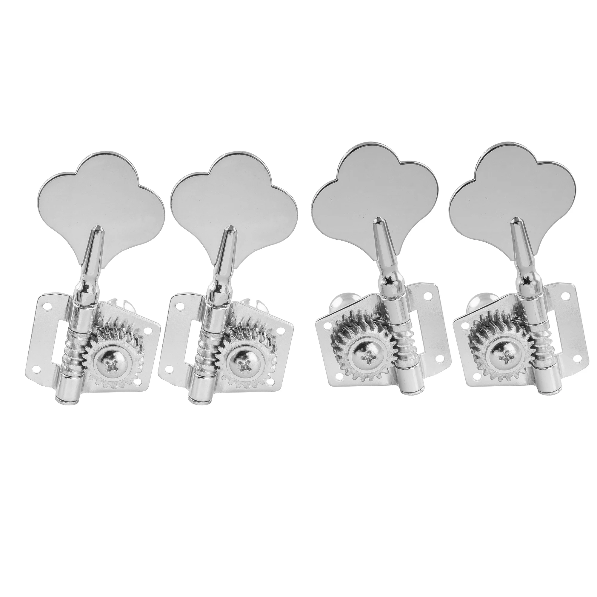 Musiclily Pro 2R2L - Clavijas de Afinación para Bajo Eléctrico Ibanez, Relación 19:1, Engranaje Abierto, con Botón Clover
