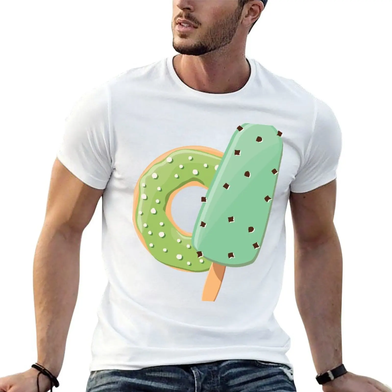 

and cotton t t 001 man man Ice T-Shirt cotton shirt shirt donuts shirt for t man cream