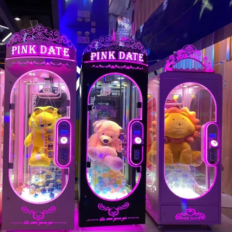 

Pink Date Cut Prize Machine Coin Operate Machine Factory Prize Game Claw Machine