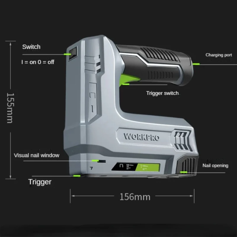 Xiaomi Woodworking Lithium Electric Nail Gun Rechargeable Plug-in Code Nail Gun for Home Book Furniture Construction Power Tools