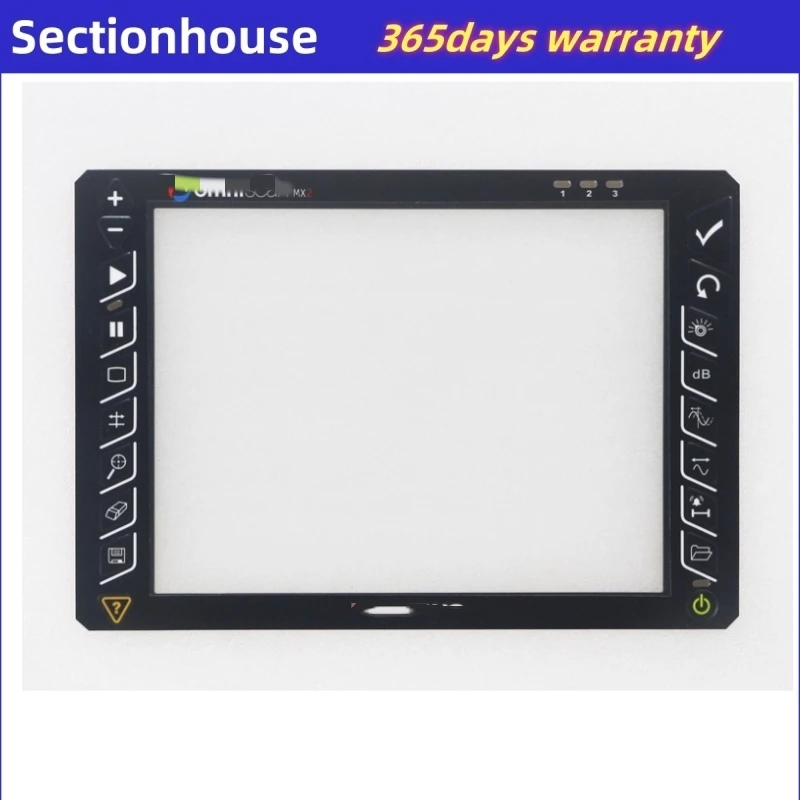 لوحة لمس جديدة متوافقة مع OLYMPUS Omniscan MX2 المقاومة التي تعمل باللمس محول الأرقام الزجاجية وتراكب لوحة المفاتيح الواقية الأمامية