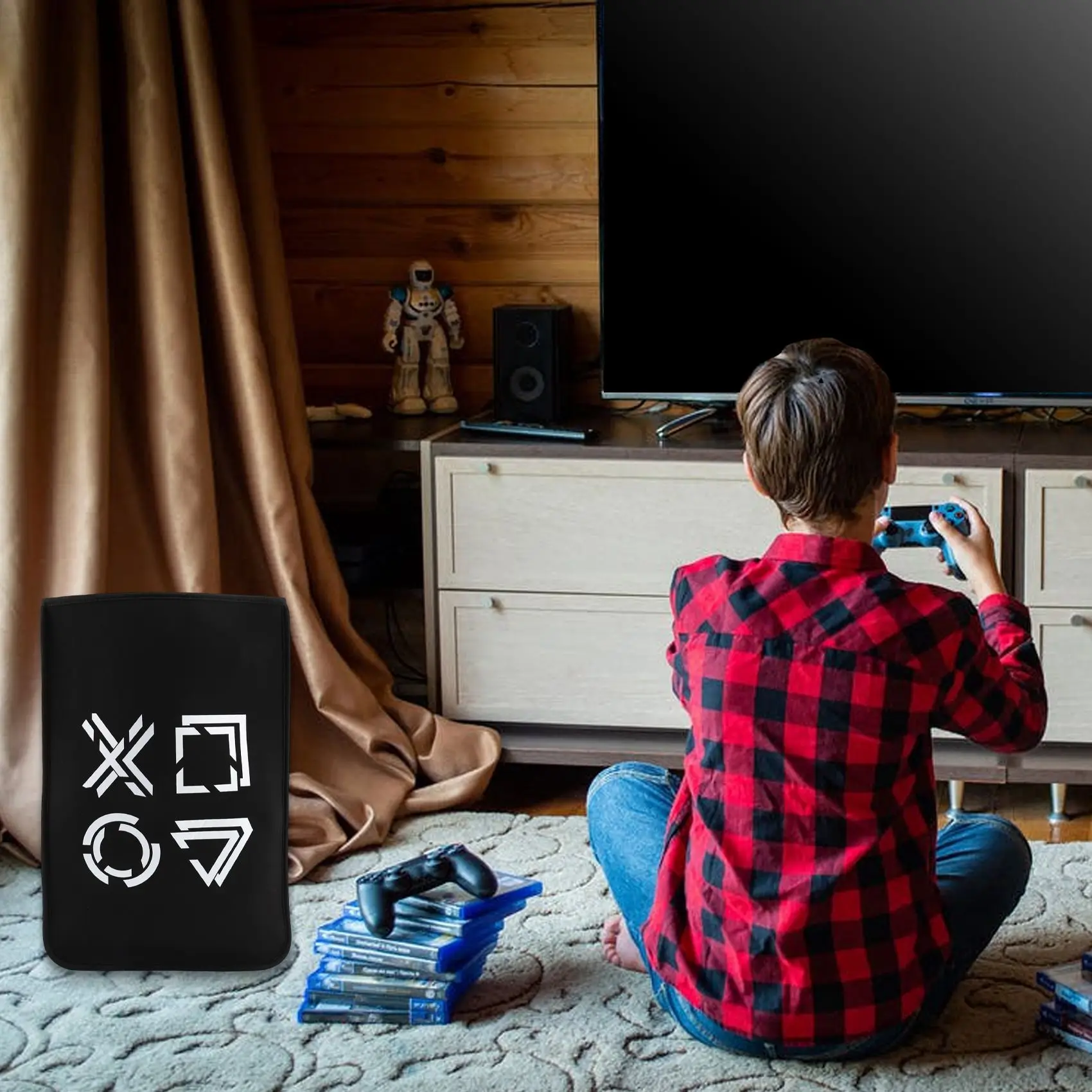 غطاء غبار AA87 لوحدة التحكم PS5، حافظة حماية عالمية غطاء غبار لجهاز بلاي ستيشن 5 الإصدار الرقمي والإصدار العادي #5