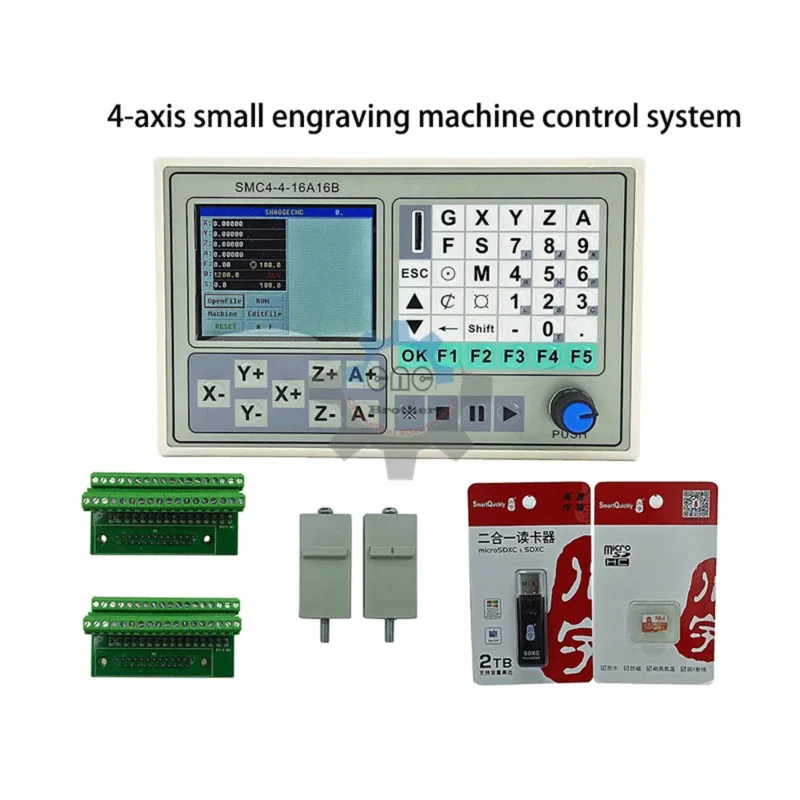 CNC SMC4-4 Kit Offline CNC Controller 50KHZ Carving Control System Engraving Machine Control SMC4 4PCS NEMA23 3NM Stepper Motor