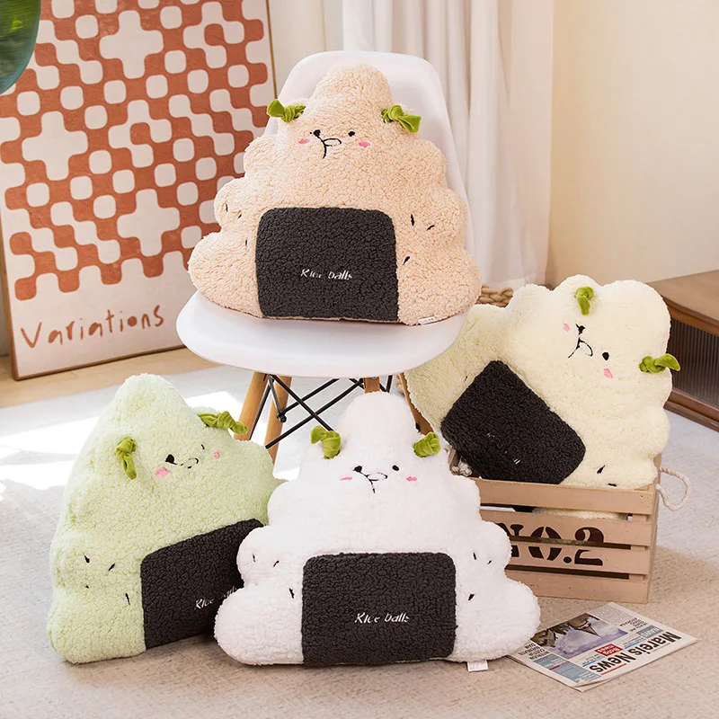 

Creative Rice Ball Sheep Plush Throw Pillow Toy Cute Stuffed Animals Plushies Cushion Anime Simulation Food Soft Kids Toys Gifts