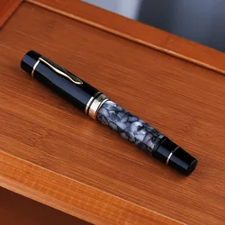 MAJOHN P139 Orange Color Large Piston Fountain Pen No.8 F/M Nib Hard Rubber Tongue All-copper Structure Writing Gift Pen