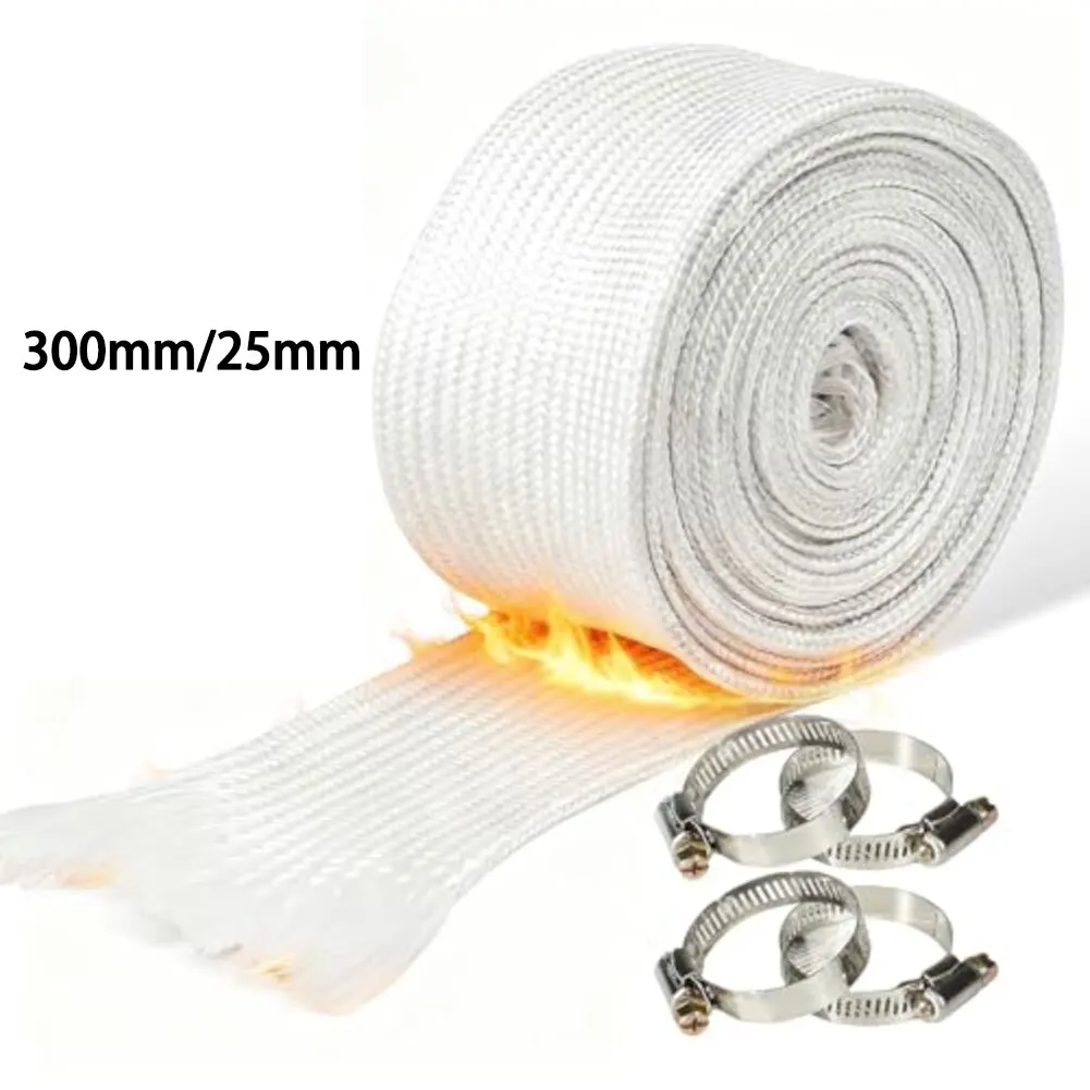 For Webasto For Eberspacher Parking Heaters 22mm&24mm 3 Meter Glass Fibre Exhaust Pipe Thermal Insulation Hose Cover And Clamp